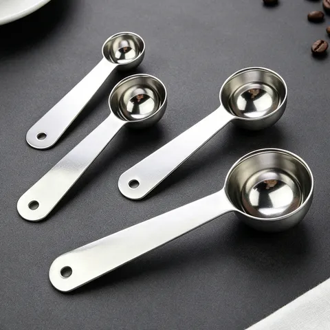 304 Stainless Steel Measuring Spoon Single Head Powder Scooping Spoon For Kitchen Baking Coffee Beans And Flour