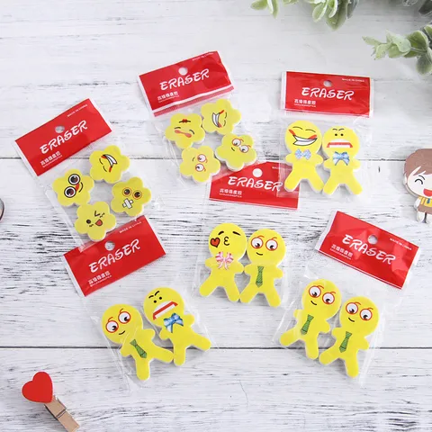 Kreative Cartoon Emoji Radiergummis Süße Charakter Kautschuk Radiergummis Für Kinder Schüler Schule Schreibwaren