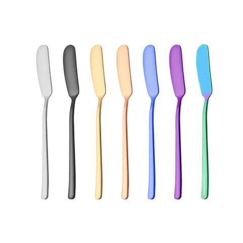 Couteau à Beurre en Acier Inoxydable Spatule à Beurre Crème pour Pain Fromage Confiture Beurre de Cacahuète Vaisselle Moderne