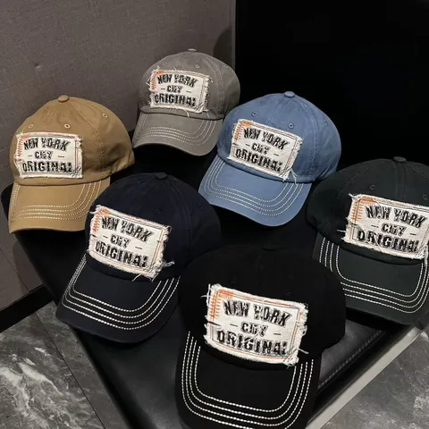 Vintage Gewassen Katoenmix Honkbalpet Met New York City Applicatie Borduurwerk Distressed Trucker Hat Voor Mannen Vrouwen Casual Outdoor Zonnehoed