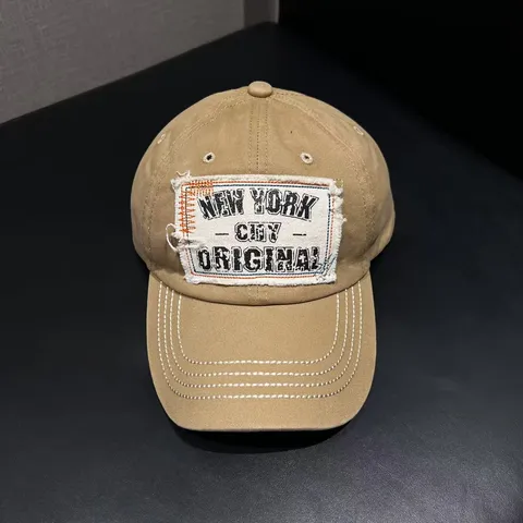 Vintage Gewassen Katoenmix Honkbalpet Met New York City Applicatie Borduurwerk Distressed Trucker Hat Voor Mannen Vrouwen Casual Outdoor Zonnehoed