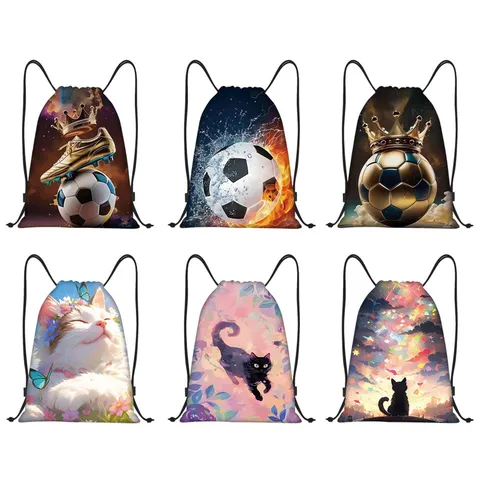 Waterdichte Polyester Koordzug Rugzak Sport Gym Marathon Opbergtas Casual Reizen Sackpack