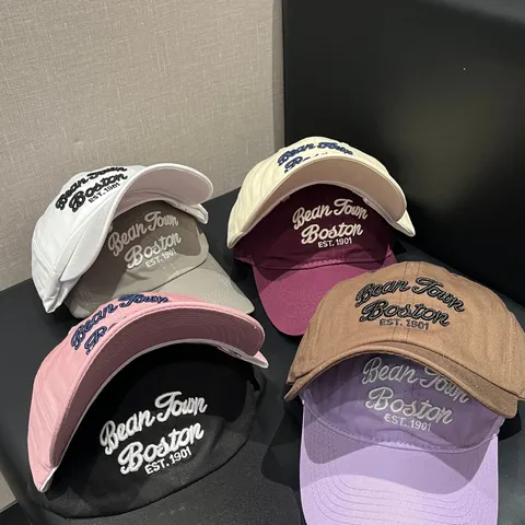 Amerikaanse Retro Zachte Honkbalpet Unisex Katoen Geborduurd Brede Rand Zonnehoed Casual Mode