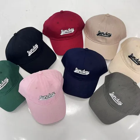 Unisex Katoen Honkbalpet Brede Rand Zonnebescherming Verstelbaar Casual Letter Borduurwerk Dad Hat Voor Mannen Vrouwen