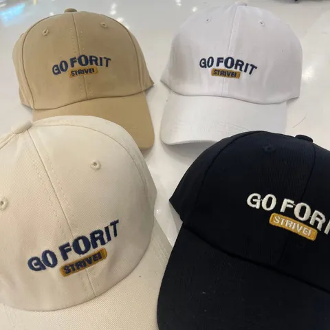 Unisex Katoenen Honkbalpet Geborduurde Letter Verstelbaar Casual Buiten Zonbescherming Dad Hat