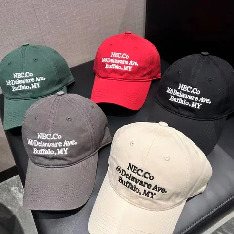 Vintage Katoen Honkbalpet Letter Geborduurde Verstelbare Dad Hat Casual Zonnehoed Voor Mannen Vrouwen