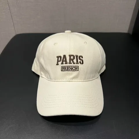 Unisex Katoen Mix Honkbalpet Verstelbare Casual Zonnebescherming Hoed Met Paris Franse Borduurwerk Voor Outdoor Dagelijkse Kleding