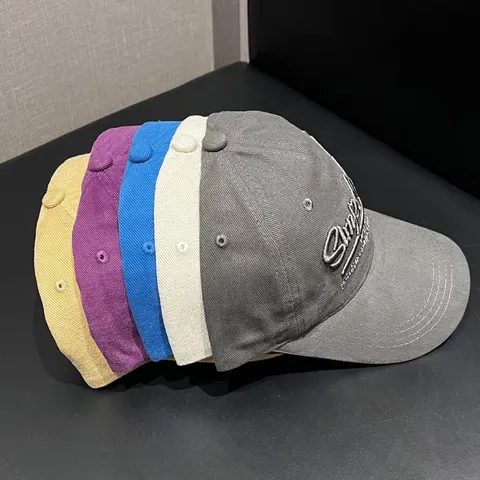 Vintage Verweerde Corduroy Honkbalpet Unisex Letter Borduurwerk Verstelbaar Zonwering Casual Streetwear Dad Hat