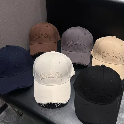 Amerikaanse Straat Vintage Gewassen Honkbalpet Letter Borduurwerk Versleten Rand Dad Hat Zonbescherming Casual Hoed