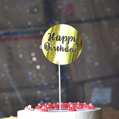 Alles Gute zum Geburtstag Kuchentorte Topper Laser Gold Laser Silber Glitzer Schwarz Papier Kuchendekoration Partybedarf Kuchenaufsatz