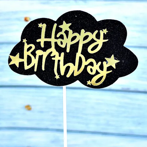 Wolkenform Geburtstag Torte Topper Happy Birthday Kuchen Einsatz Partybedarf