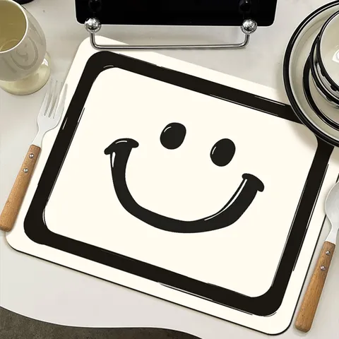 Minimalist Diatomaceous Earth Kitchen Draining Mat Heat Insulation Absorbent Non-Slip Tableware Placemat Cup Coaster Home Dining Decor