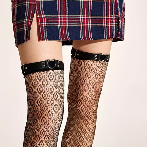 Punk Herz PU Leder Strumpfband Beinring Für Damen Y2K Sexy Elastischer Oberschenkelring Academy Style Harajuku Accessoire