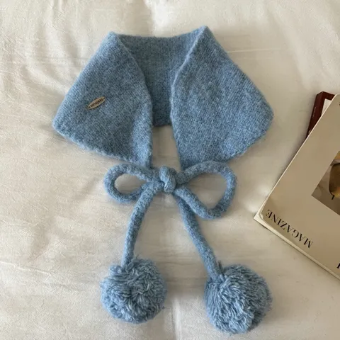 Women Winter Warm Knitted Earmuffs Cute Pompom Strap Ear Warmers Soft Outdoor Cold Proof Ear Cover Accessories