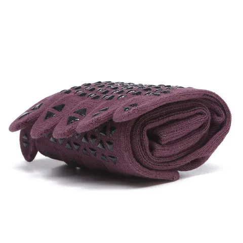 Chaussettes de Yoga à Cinq Orteils Épaisses Chaudes d'Hiver pour Femmes Antidérapantes en Pur Coton Mi-Haut