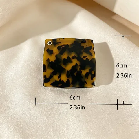 French Vintage Acetate Sheet Makeup Mirror Portable Folding Square Pocket Mirror Tortoiseshell Cosmetic Mirror For Travel