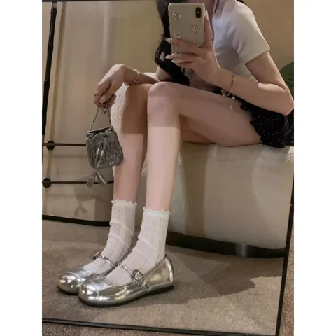 Zomer Wit Kant Volant JK Sokken Vrouwen Katoen Ademend Middelhoge Buis Zoete Lolita Bloemen Golf Streep Sokken