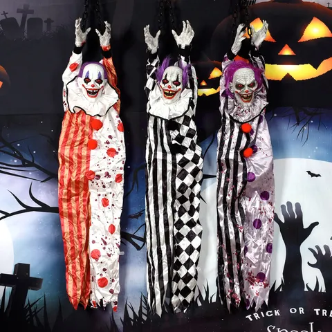 Αξεσουάρ Κρεμαστού Φαντάσματος Halloween Ηλεκτρικό Ήχος και Φως Τρομακτική Διακόσμηση για Στοιχειωμένο Σπίτι Πάρτι