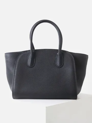 Minimalist Tote Τσάντα από Γνήσιο Δέρμα για Γυναίκες Μεγάλη χωρητικότητα Casual Τσάντα Ώμου Χειρός Μονόχρωμη Μόδα Τσάντα Μετακίνησης