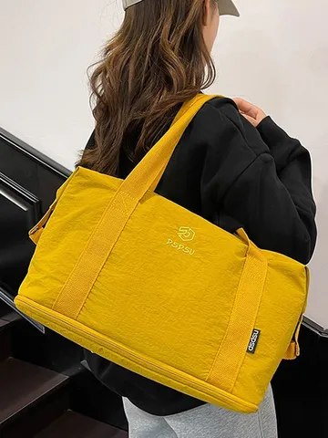 Große Kapazität Reisetasche Wasserdicht Nylon Erweiterbar Sporttasche Leicht Handgepäck Seesack Für Fitness Kurztrip Damen