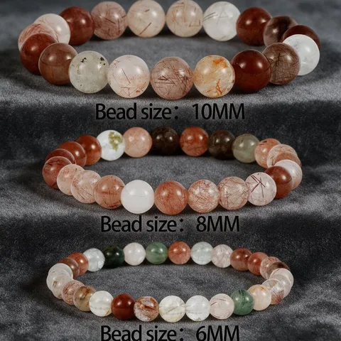Handgemaakte Halfedelsteen Kralen Armband Veelkleurige Elastische Ronde Edelsteen Armband Voor Vrouwen Mannen Sieraden Cadeau