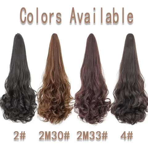 Synthetic Claw Clip Ponytail Long Wavy Curly Hair Piece Natural Heat Resistant Hair Extensions For Women Daily Wear