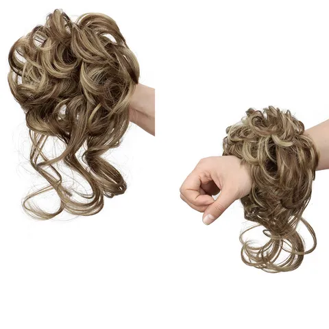 Chignon Capelli Sintetici Naturali Soffice Scrunchie Estensione Capelli Ricci Raccolto Per Donne Accessori Capelli Quotidiano