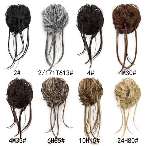 Elastico per Chignon in Capelli Sintetici da Donna Estensione Ricci E Puffy Acconciatura Accessorio per Capelli