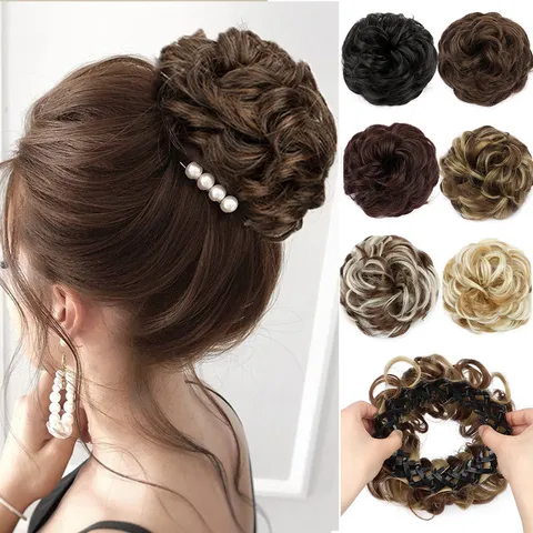 Synthetische Faser Lockiges Haarknoten Klauenspannung Haarteil Für Damen Tägliches Haarstyling Zubehör