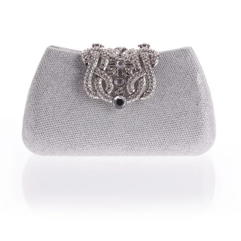 Dames Mode Avond Clutch Tas Luxe Strass Kroon Slot Glinsterende Pailletten Crossbody Schouder Handtas Voor Feest Banket