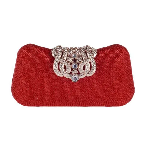 Dames Strass Kroon Avondtas PU Leer Glitzer Harde Schaal Clutch Crossbody Keten Schoudertas Voor Banket Feest