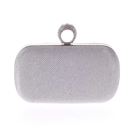 Dames PU Lederen Clutch Pailletten Avondtas Strass Ring Handvat Schoudertas Bankett Bruiloft Portemonnee