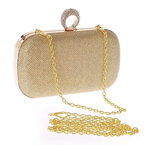Dames PU Lederen Clutch Pailletten Avondtas Strass Ring Handvat Schoudertas Bankett Bruiloft Portemonnee