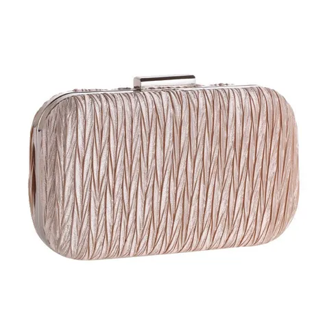 Vrouwen Minimalistisch Geplooid Avondtas Harde Schaal Clutch Portemonnaie Elegante Banket Cocktail Feest Handtas met Metalen Frame