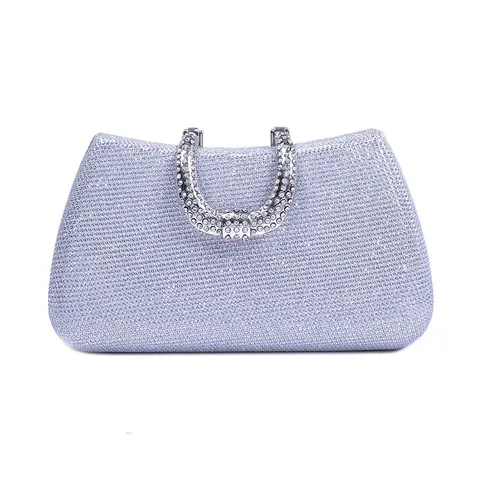 Dames Strass Avondtas PU Leer Clutch Handtas Sprankelende Bruiloft Prom Handtas Elegante Feest Avondjurk Tas