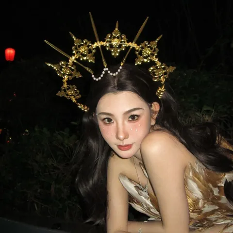 DIY Virgin Mary Halo Headband Material Kit Baroque Golden Sunburst Filigree Wings Headpiece With Artificial Pearl For Party Women Jewelry