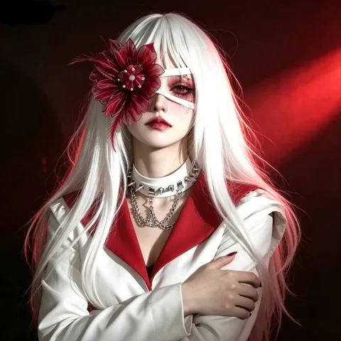 Gothic Dark Halloween Rote Blume Strass Augenmaske Cosplay Schönheit Verkleiden Fotografie Requisite Personalisiertes Accessoire