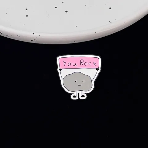 You Rock Inspirational Cloud Stone Enamel Brooch Zinc Alloy Cartoon Metal Badge For Backpack Clothes Accessory Unisex Jewelry Gift
