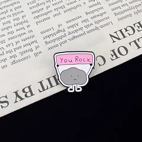 You Rock Inspirational Cloud Stone Enamel Brooch Zinc Alloy Cartoon Metal Badge For Backpack Clothes Accessory Unisex Jewelry Gift