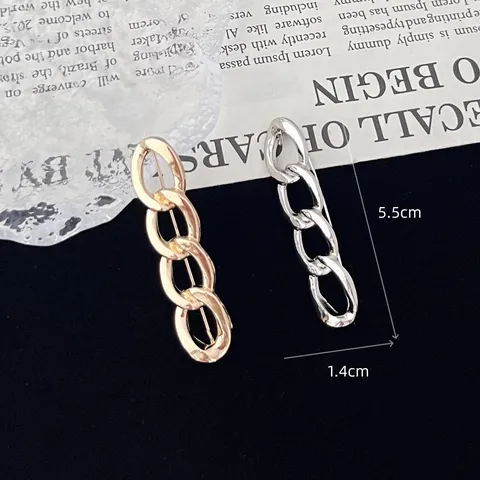 Minimalist Korean Style Zinc Alloy Circle Chain Brooch Exquisite Geometric Suit Pin Fixed Clothing Jewelry Accessories For Women