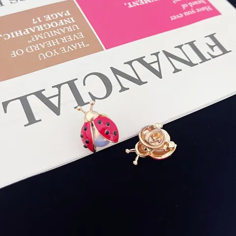 Creative Ladybug Brooch Zinc Alloy Rhinestone Insect Pin Fashion Clothing Accessories For Women Men Brooches Jewelry