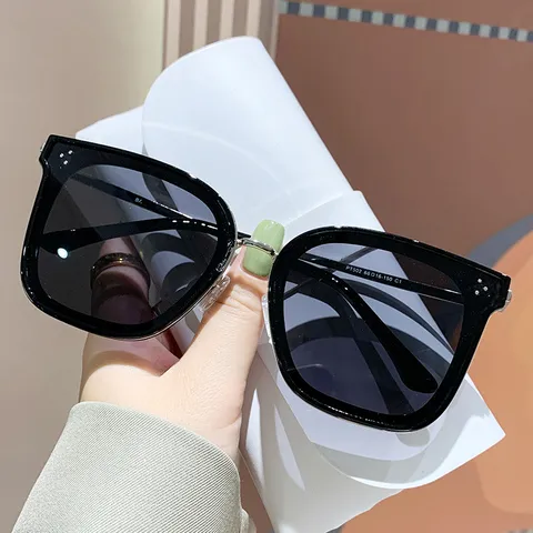 Oversize Quadratische Polarisierte Sonnenbrille Für Damen Herren Mode UV400 Sonnenbrillen Kunststoff Metallgestell Fahrbrille