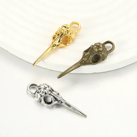 Gotischer Stil Legierung Vogel Totenkopf Anhänger DIY Handgemachte Halskette Armband Zubehör Punk Retro Tierknochen Charms