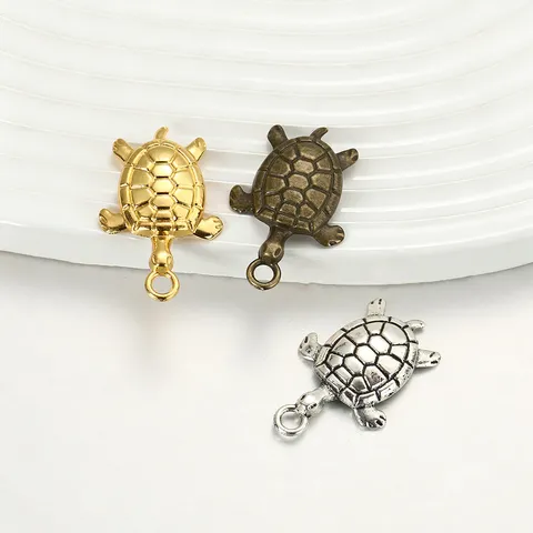 Vintage Legierung Meeresschildkröte Anhänger Ozean Serie Süßes Tier DIY Schmuckherstellung Zubehör Charme Für Halskette Und Armband