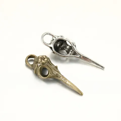 Gotischer Stil Legierung Vogel Totenkopf Anhänger DIY Handgemachte Halskette Armband Zubehör Punk Retro Tierknochen Charms