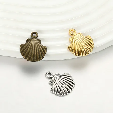 Ozean Stil Muschel Legierung Anhänger DIY Handgemachte Schmuck Accessoires Gold Silber Beschichtet Muschel Charms Für Armband Halskette