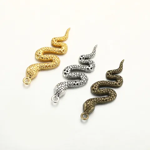 Retro Mode Schlangenform Legierung Anhänger Kreative Handgemachte DIY Schmuck Zubehör