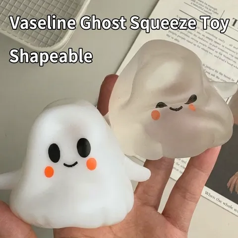 Halloween Ghost Coconut Oil Petroleum Jelly Squishy Toy Slow Rising Stress Relief Fidget Toy
