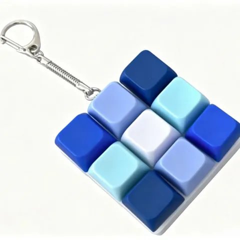 Creative Mechanical Keyboard Key Fidget Toy Keychain Portable Decompression Button Pendant