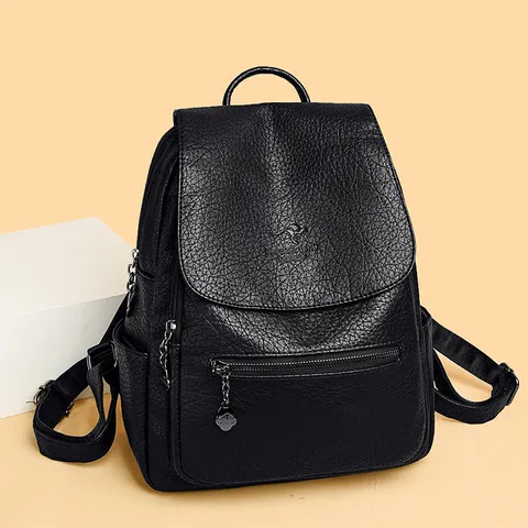 Vrouwen Grote Capaciteit PU Leer Rugzak Vintage Retro Student Schooltas Waterdicht Anti Diefstal Reizen Mode Rugzak